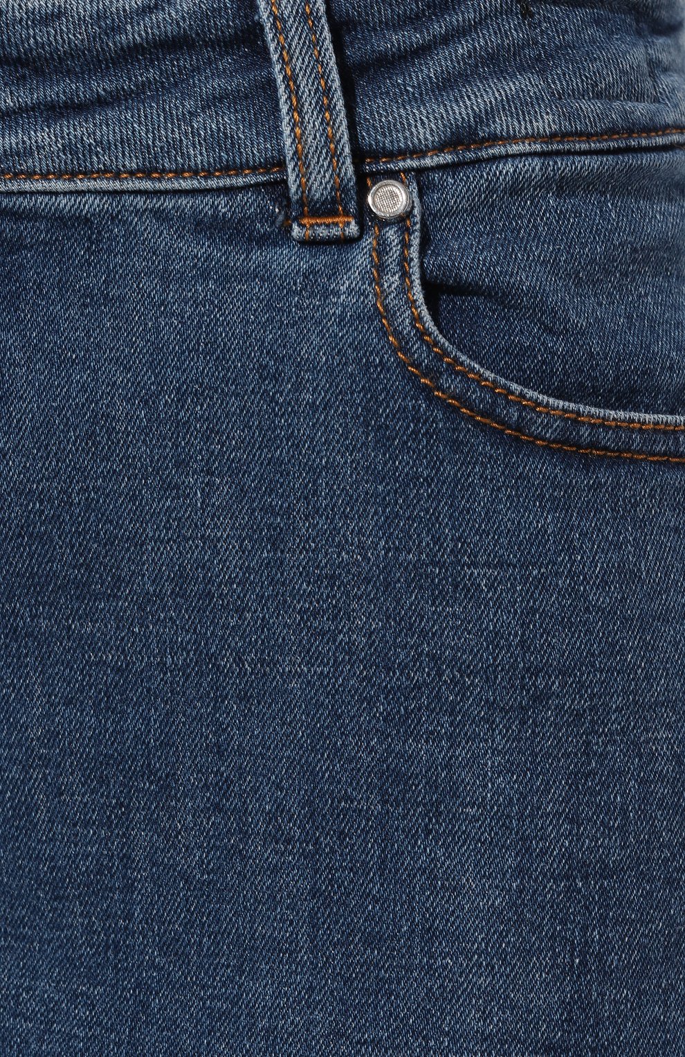 Джинсовая юбка KITON темно-синего цвета по цене 93300 руб., арт. DJ57201K0900D, фото 5 Джинсовая юбка KITON, арт. DJ57201K0900D, фото 5