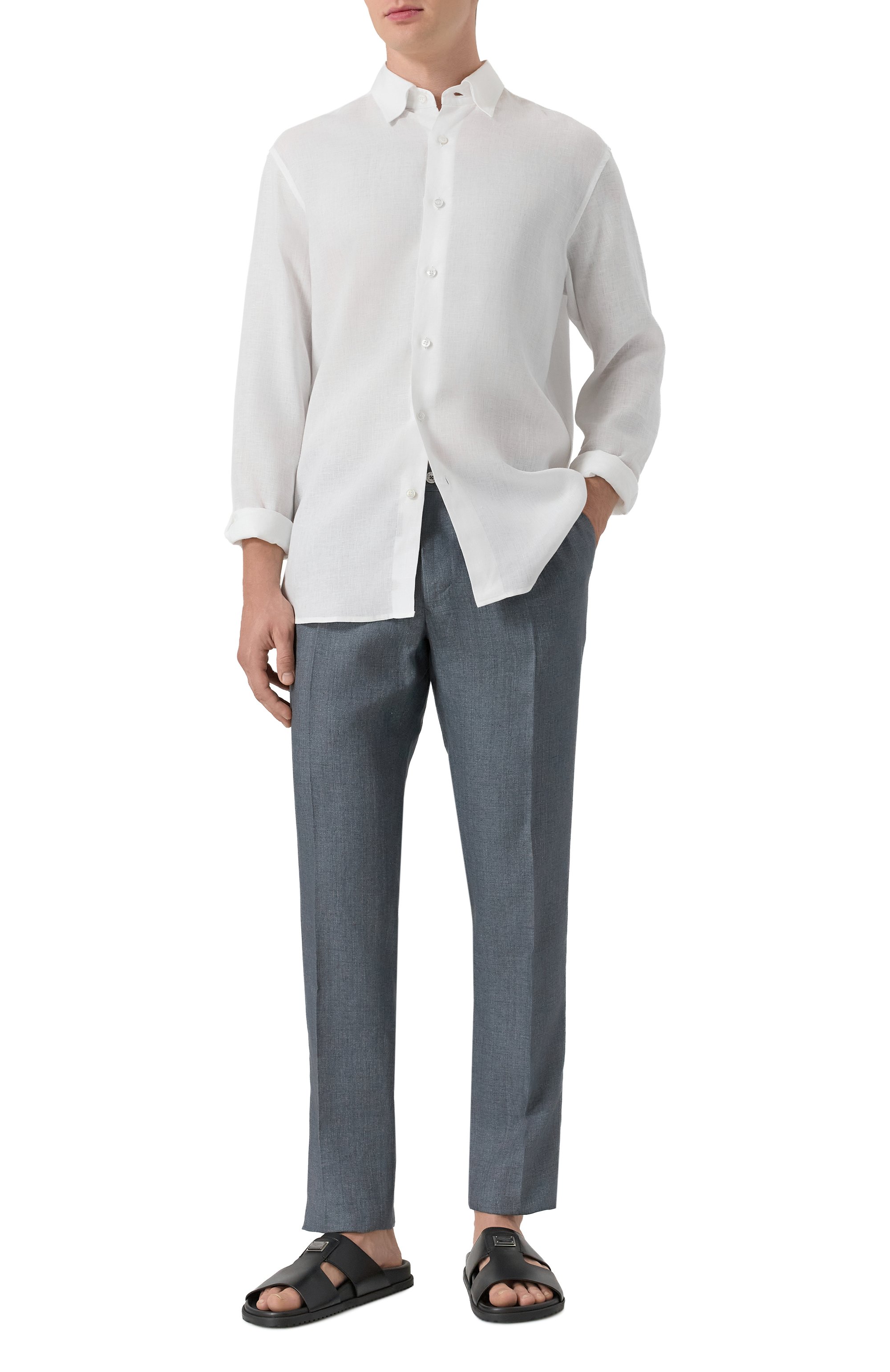 Кожаные шлепанцы DOLCE & GABBANA, арт. A80506/A9Q67, фото 2