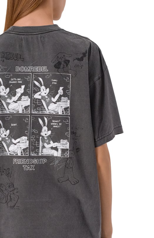 Хлопковая футболка DOMREBEL CASHBUN T-SHIRT Серый  CASHBUN T-SHIRT Фото 5