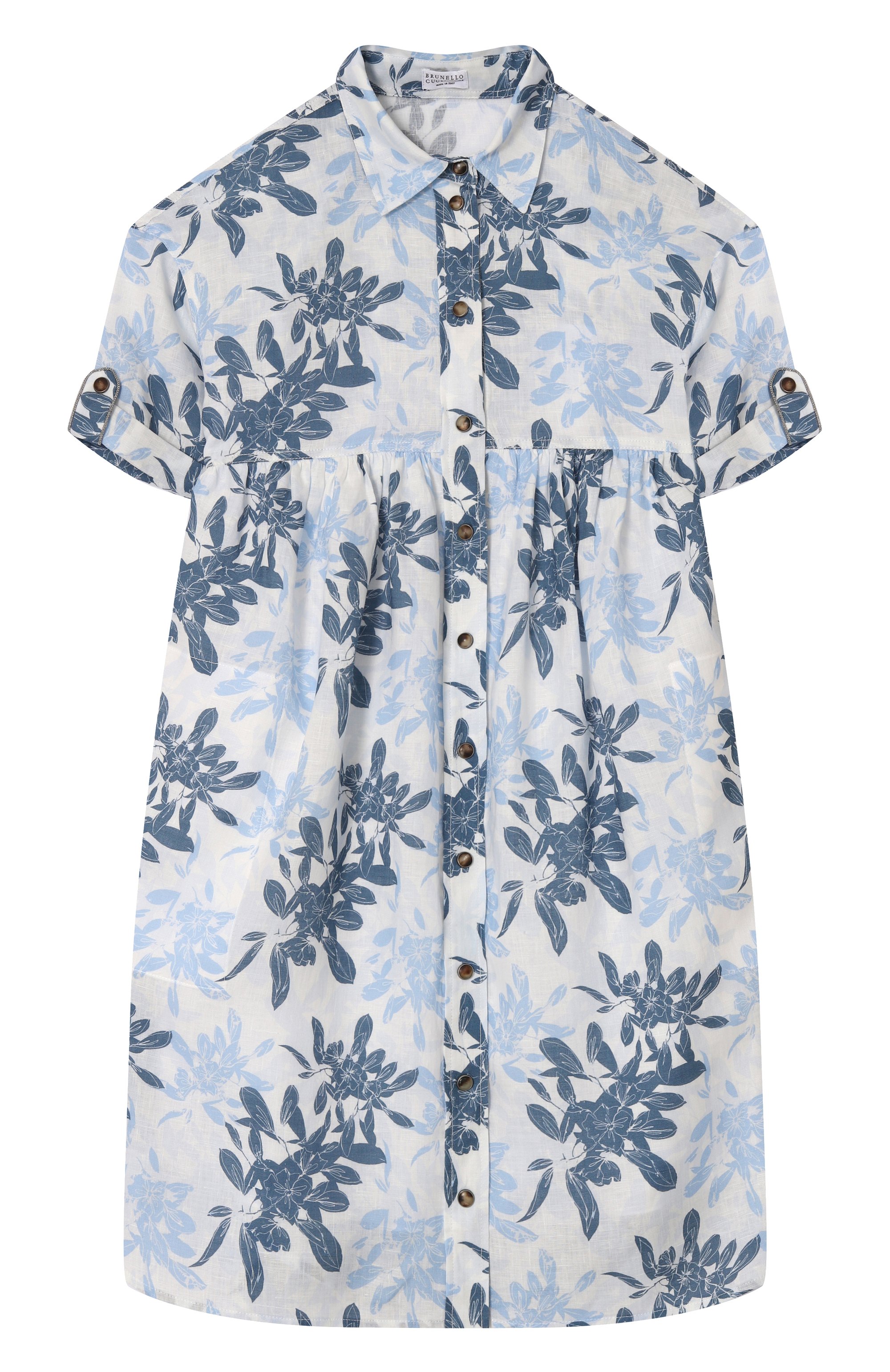 Льняное платье-рубашка BRUNELLO CUCINELLI, арт. B633SA403C, фото 1