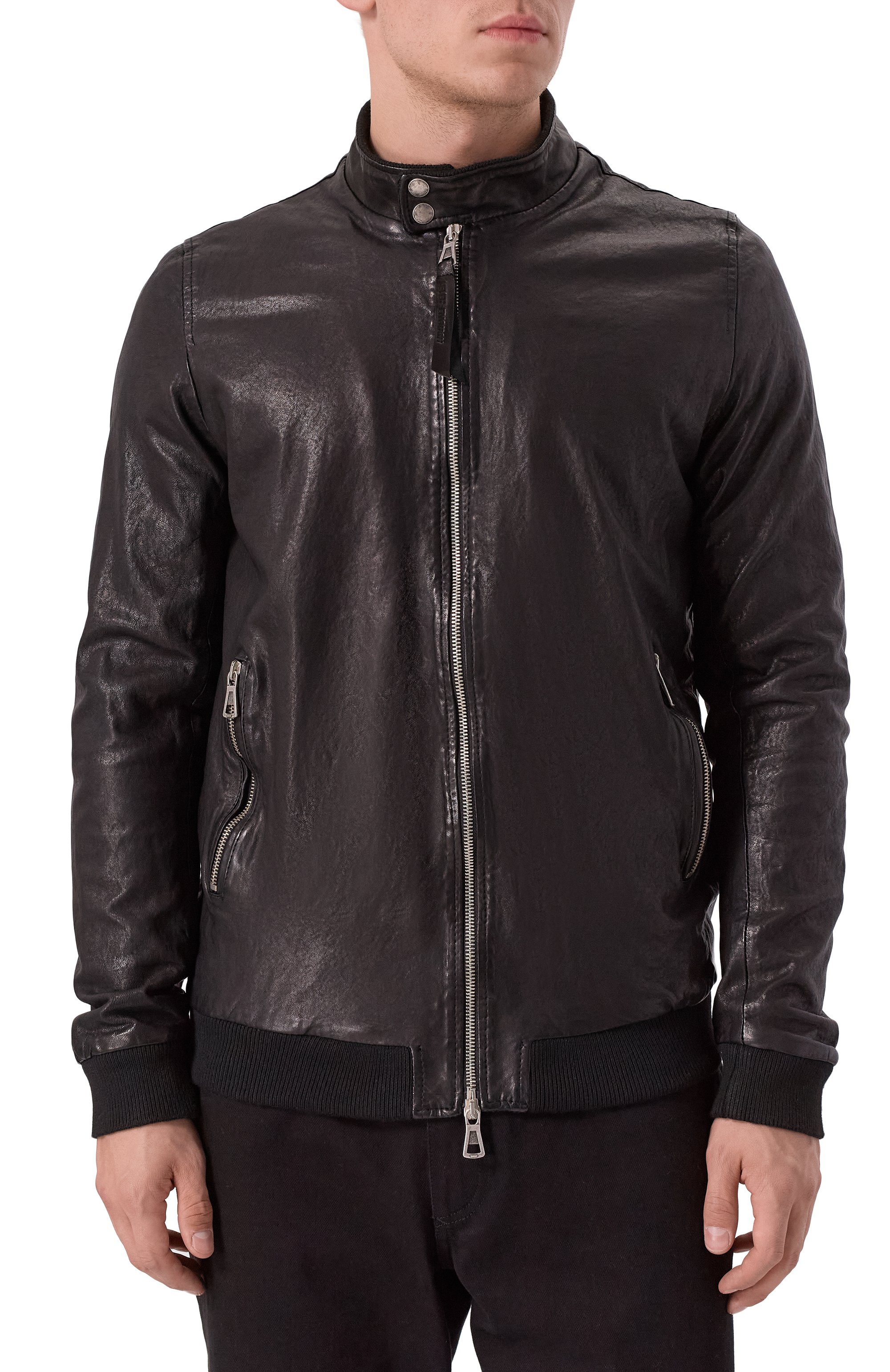 Кожаный бомбер NEVER ENOUGH, арт. MJL005, фото 3