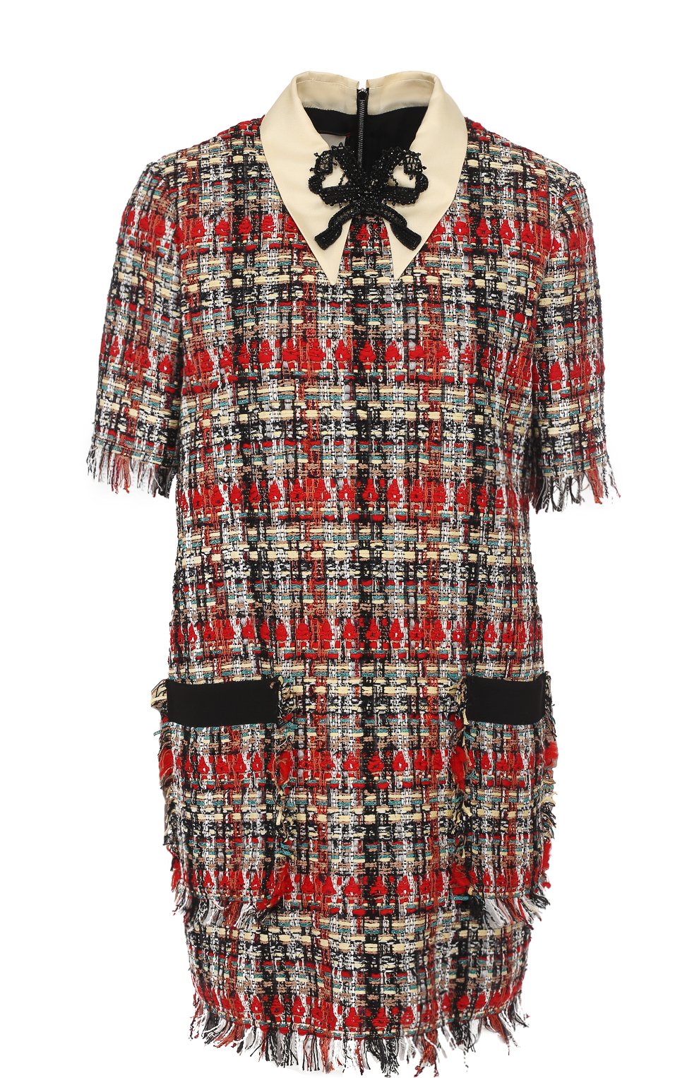 Буклированное мини-платье с коротким рукавом GUCCI, арт. 493531/ZJE47, фото 1