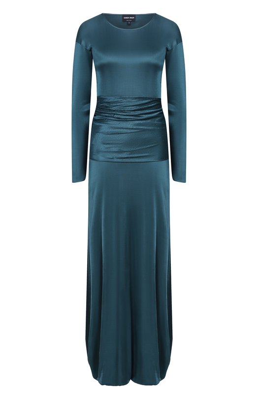 Атласное платье Giorgio Armani GW003225/AF24627 Зелёный GW003225/AF24627