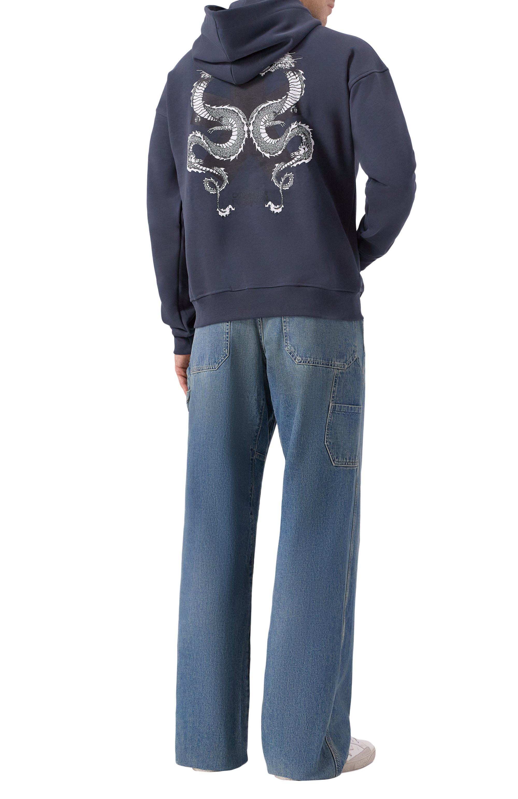 Хлопковое худи COMME DES FUCKDOWN темно-серого цвета по цене 12950 руб., арт. CFABM01845, фото 2 Хлопковое худи COMME DES FUCKDOWN, арт. CFABM01845, фото 2