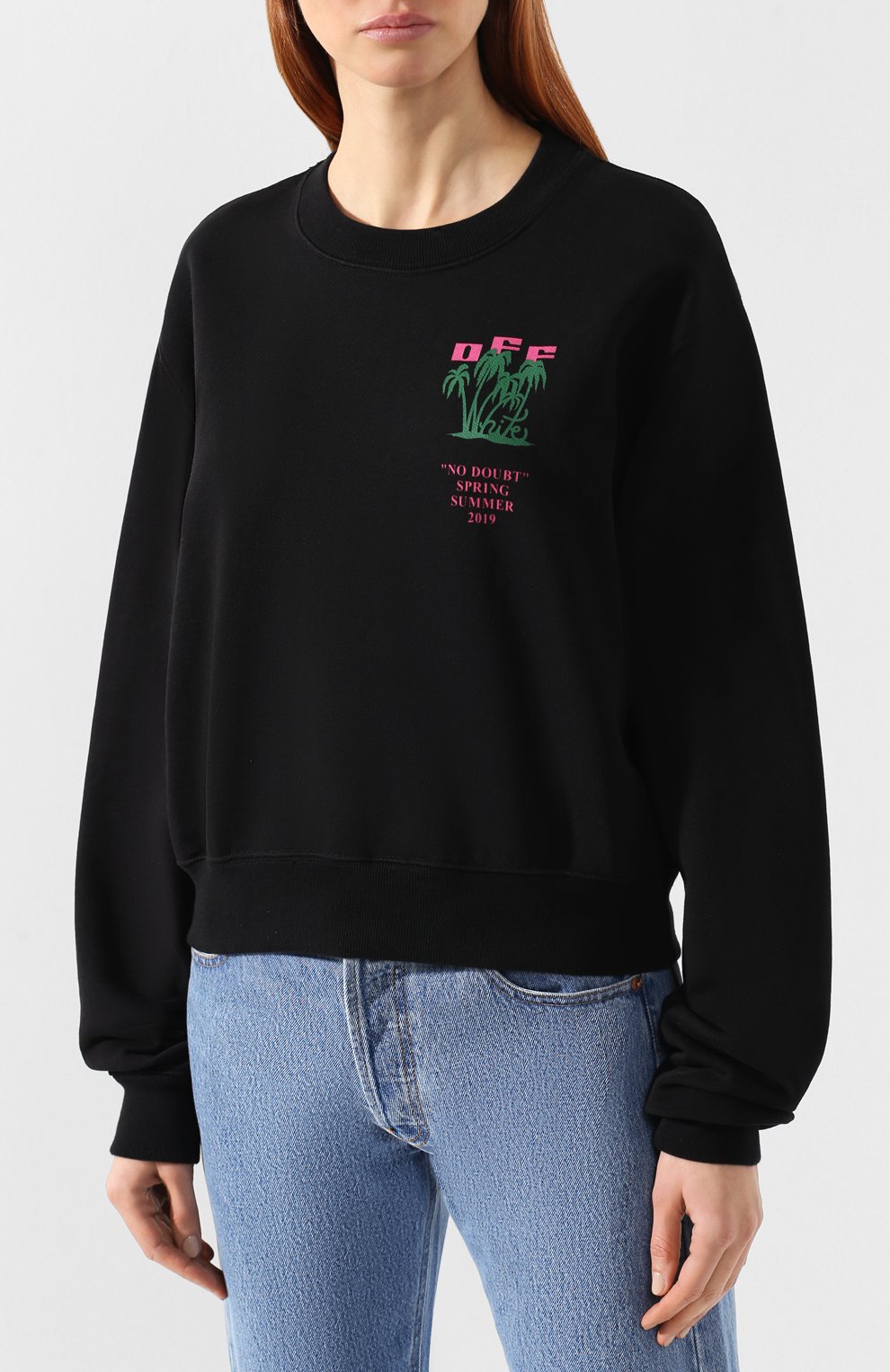 Хлопковый свитшот OFF-WHITE, арт. 0WBA026R190030451040, фото 3