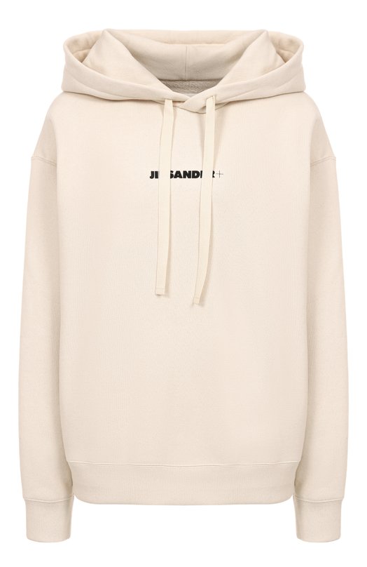 Хлопковое худи Jil Sander J40GU0123/J20010 Кремовый J40GU0123/J20010