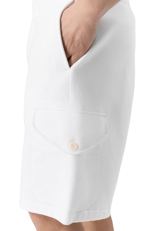 Хлопковые шорты C.P. Company 20CMSB029A/005086W Белый  20CMSB029A/005086W Фото 5