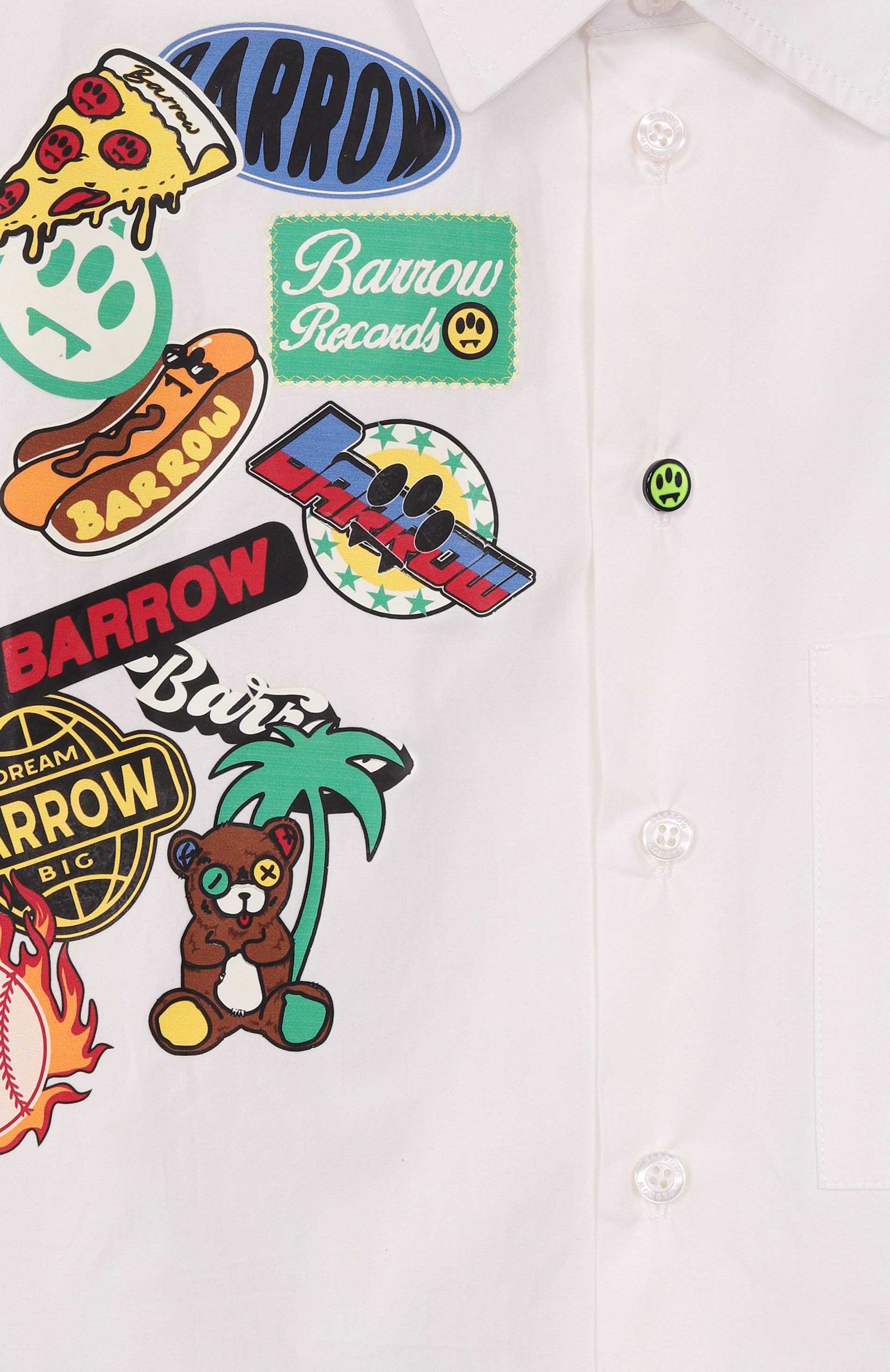Хлопковая рубашка BARROW молочного цвета по цене 13850 руб., арт. S6BKJUSI049, фото 3 Хлопковая рубашка BARROW, арт. S6BKJUSI049, фото 3