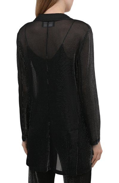 Жакет из вискозы EMPORIO ARMANI черного цвета по цене 78900 руб., арт. ANG2BT/A2154, фото 4 Жакет из вискозы EMPORIO ARMANI, арт. ANG2BT/A2154, фото 4