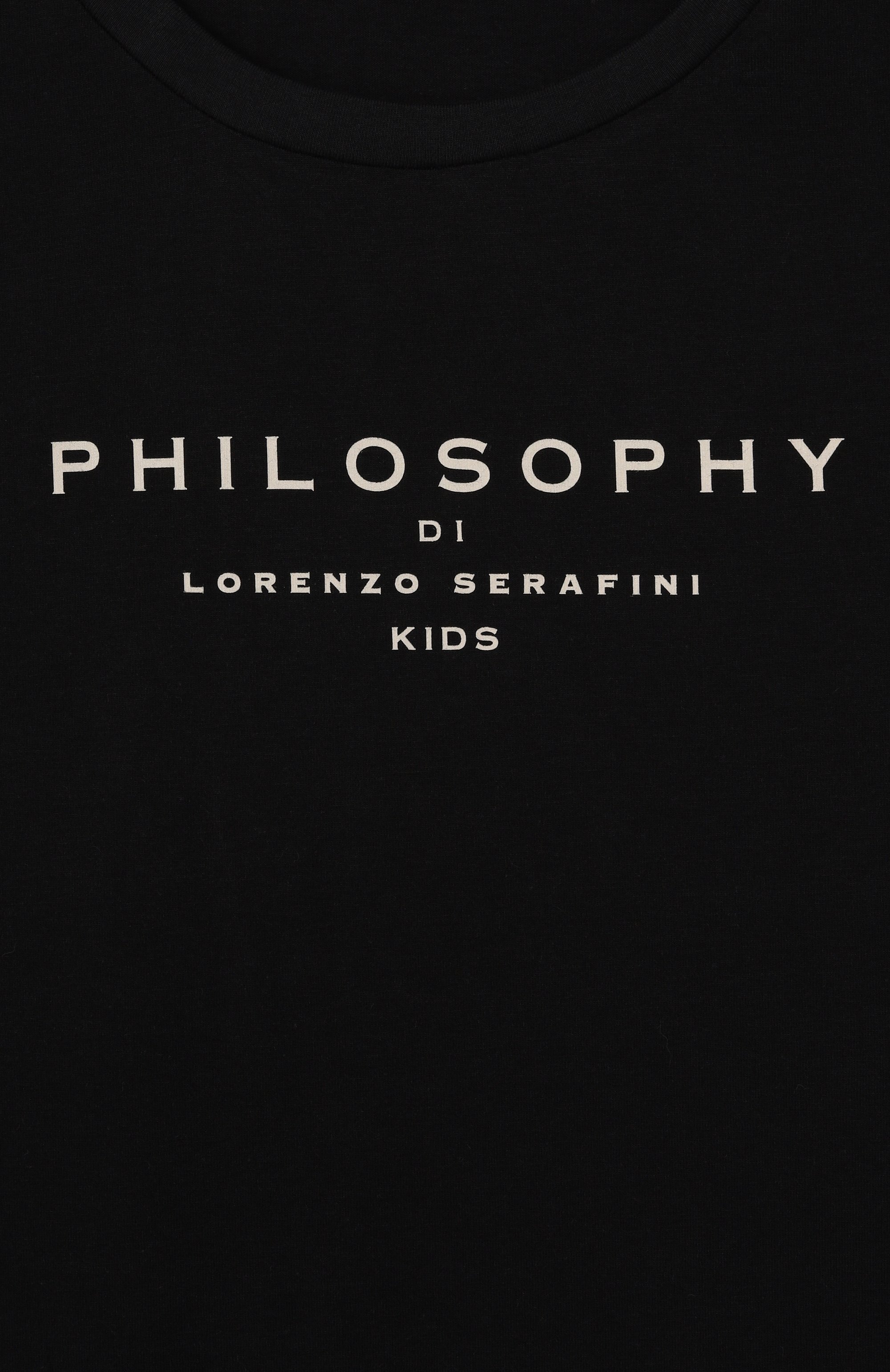 Хлопковая футболка PHILOSOPHY DI LORENZO SERAFINI KIDS, арт. I1E605/5203/12-14, фото 3