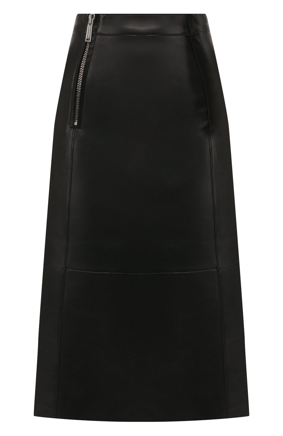 Кожаная юбка DSQUARED2 черного цвета по цене 158500 руб., арт. S75MA0676/SX9477, фото 1 Кожаная юбка DSQUARED2, арт. S75MA0676/SX9477, фото 1