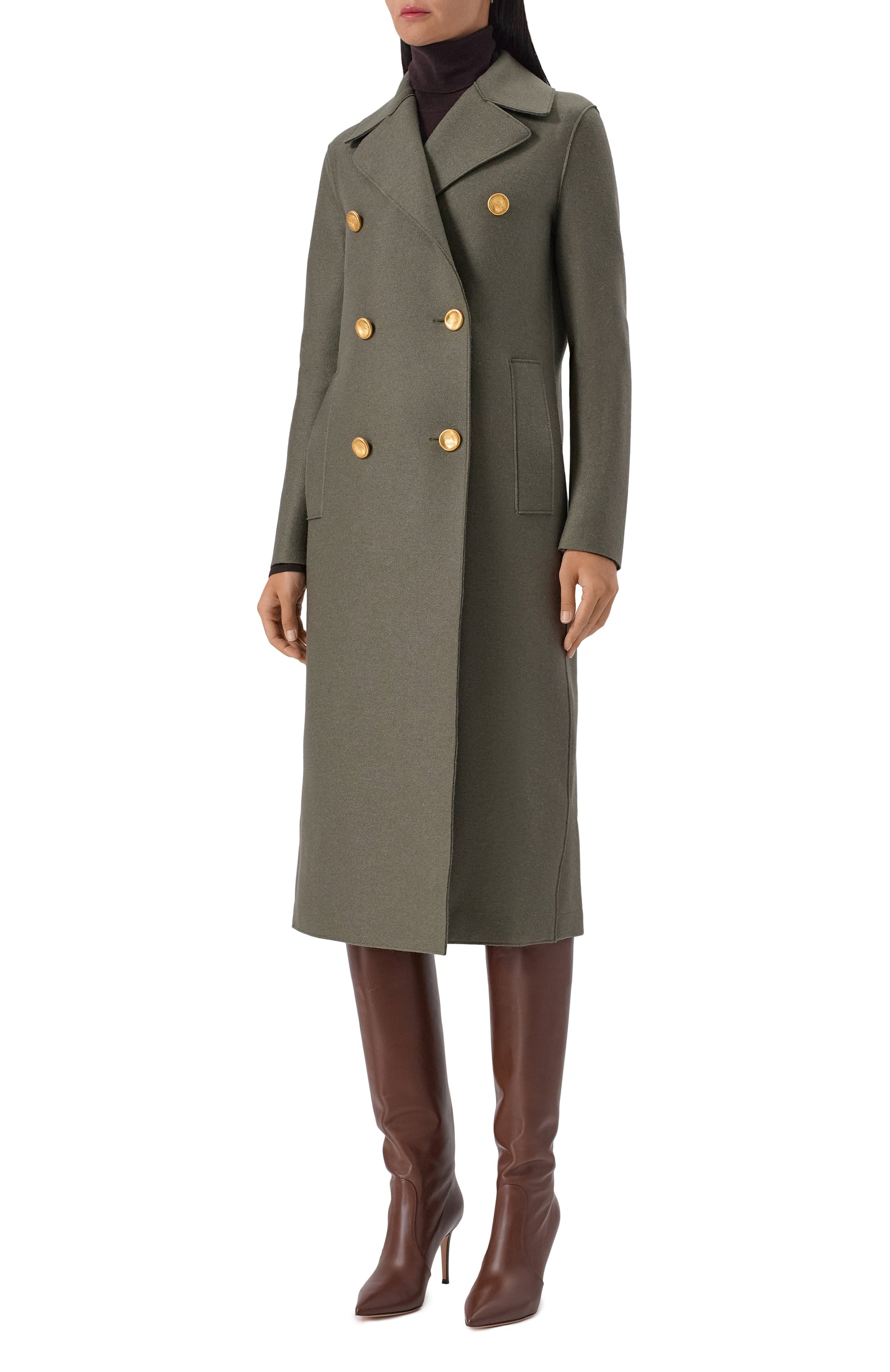 Шерстяное пальто HARRIS WHARF LONDON, арт. AC1278MLK, фото 3