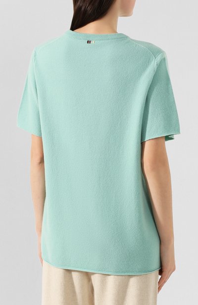 Кашемировая футболка EXTREME CASHMERE зеленого цвета по цене 29700 руб., арт. 064/TSHIRT, фото 4 Кашемировая футболка EXTREME CASHMERE, арт. 064/TSHIRT, фото 4