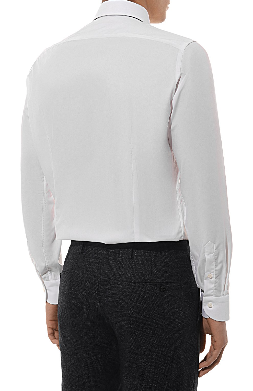 Хлопковая сорочка CANALI белого цвета по цене 23650 руб., арт. X98/GD03229, фото 5 Хлопковая сорочка CANALI, арт. X98/GD03229, фото 5
