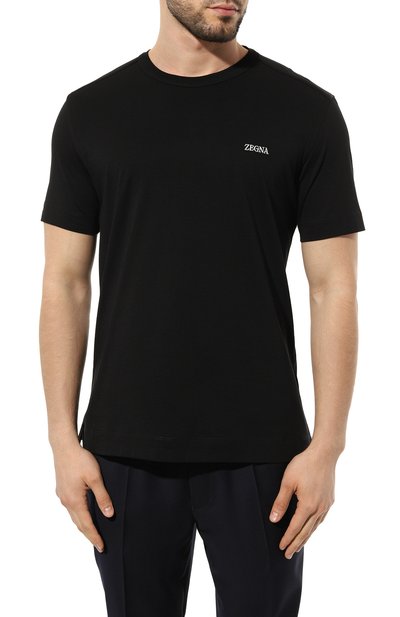 Хлопковая футболка ZEGNA, арт. E7360A5/B760, фото 3