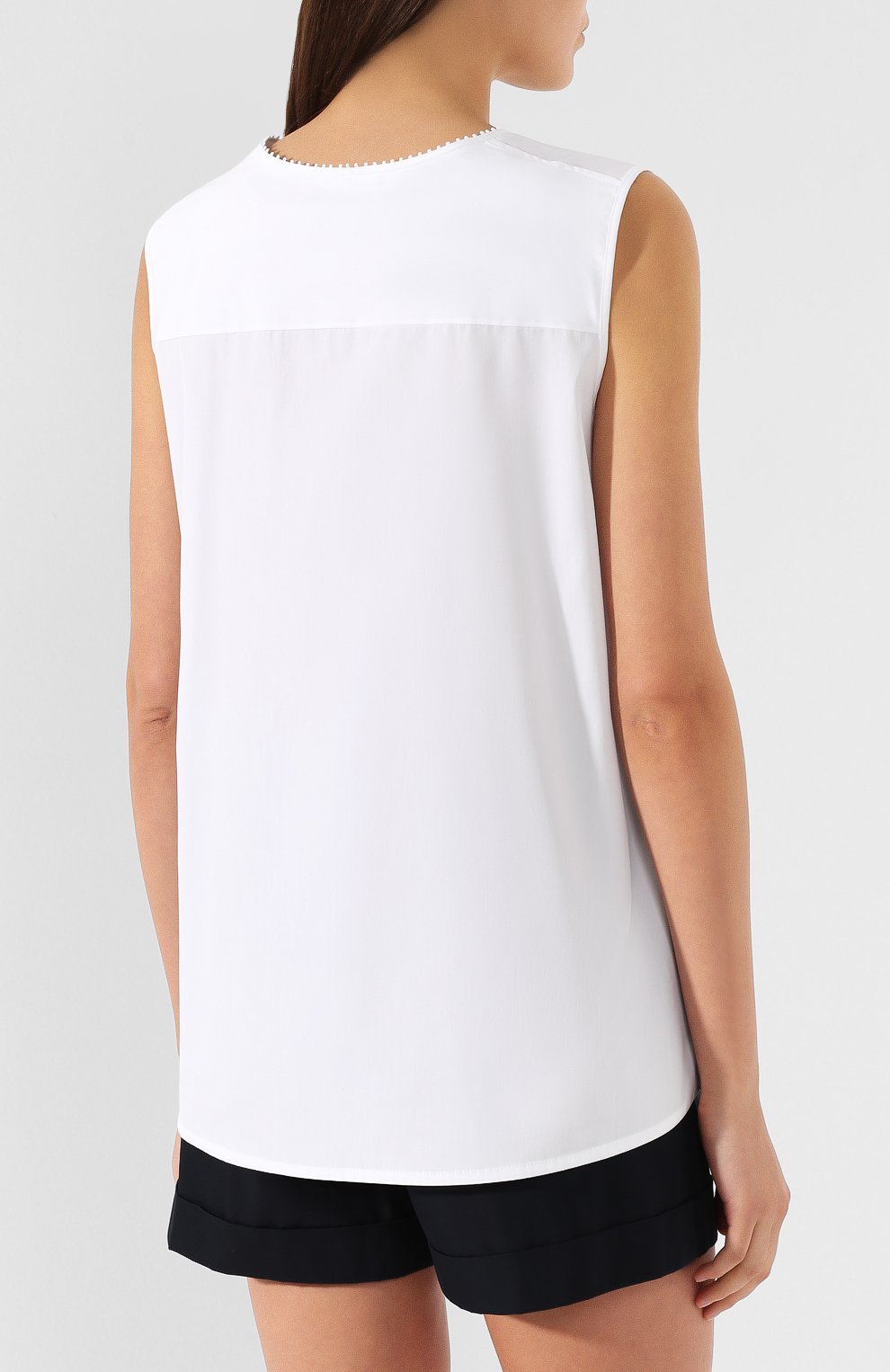 Хлопковый топ JIL SANDER NAVY, арт. JNWM6052P/JM2442A, фото 4