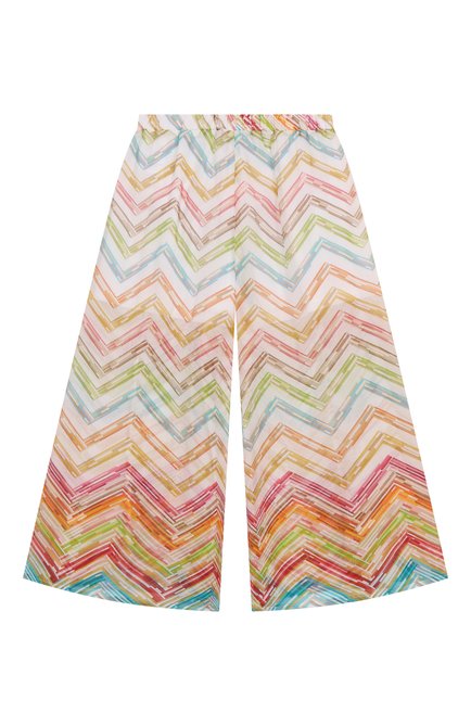 Детские брюки из хлопка и шелка MISSONI разноцветного цвета, арт. MW6C40/K0235/12-16 | Фото 2 (Нос: Не проставлено; Материал внешний: Хлопок; Материал сплава: Проставлено)