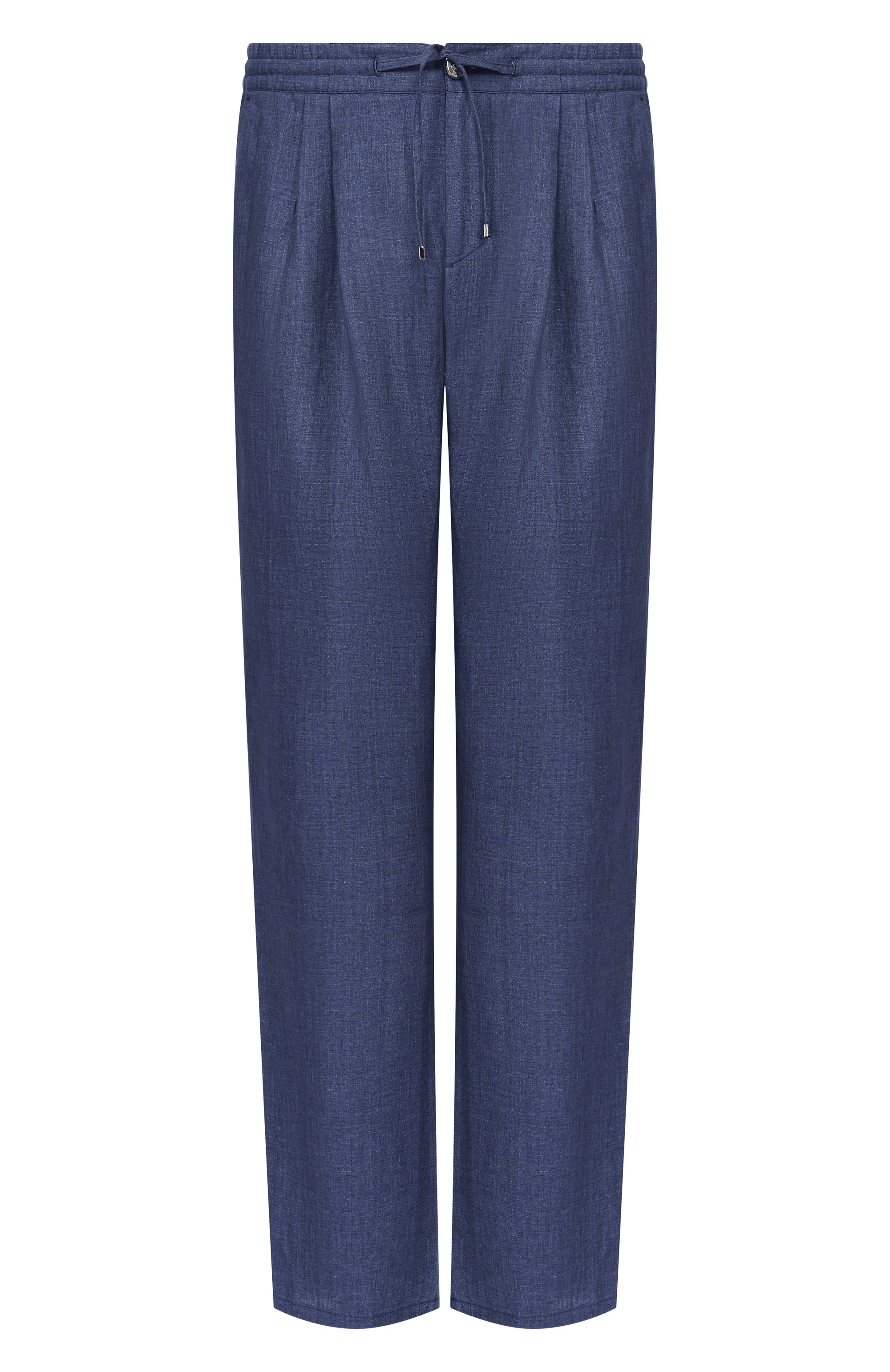 Льняные брюки ZILLI темно-синего цвета по цене 150000 руб., арт. CP202AM0801VZL000, фото 1 Льняные брюки ZILLI, арт. CP202AM0801VZL000, фото 1