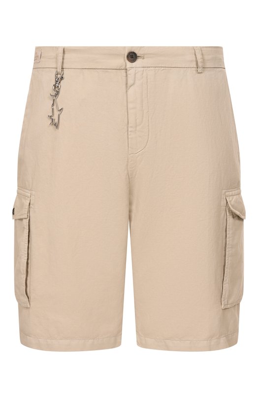 Шорты из хлопка и льна Paul&Shark 26414035 Бежевый 26414035