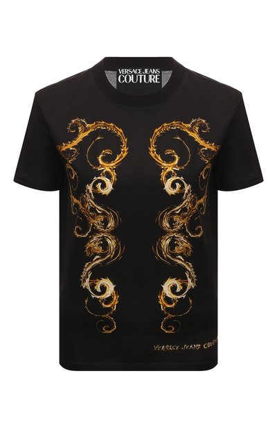 Женская хлопковая футболка VERSACE JEANS COUTURE, арт. 77HAH6P3/JS424