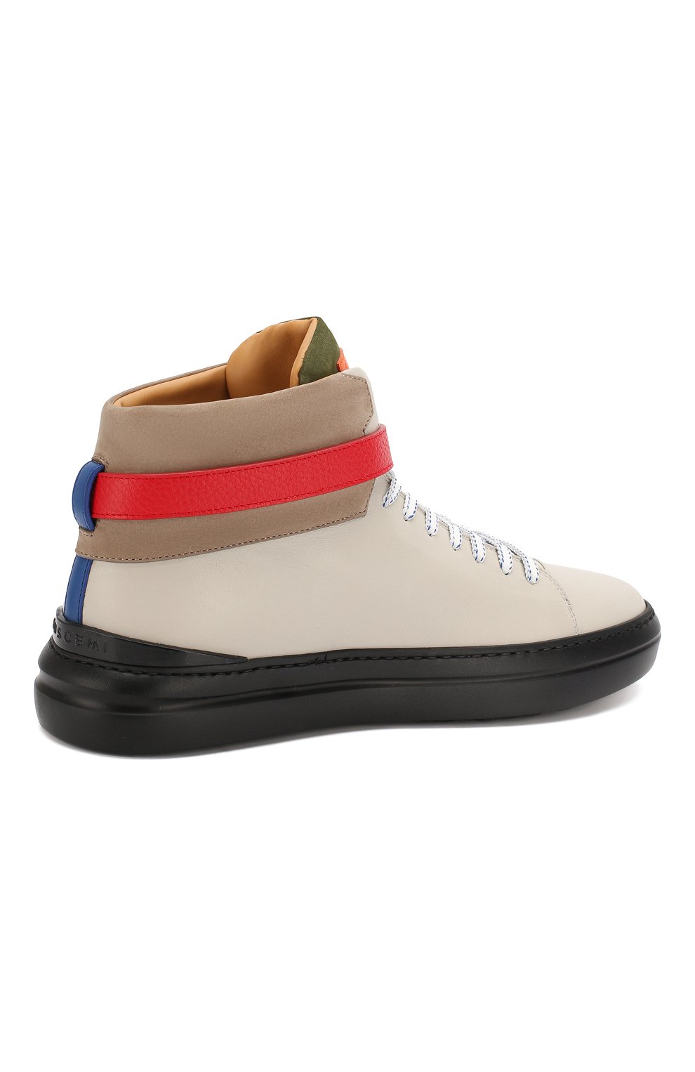 Кожаные кеды 100mm sport BUSCEMI светло-бежевого цвета по цене 65100 руб., арт. 219SM120VP99FK/M, фото 4 Кожаные кеды 100mm sport BUSCEMI, арт. 219SM120VP99FK/M, фото 4