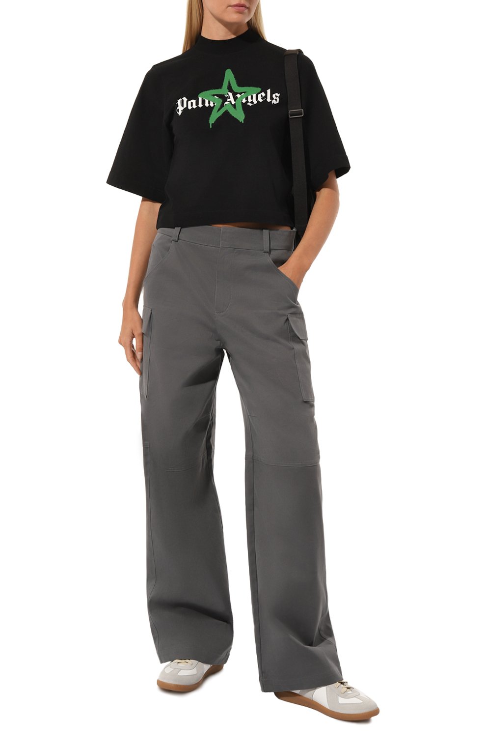 Хлопковая футболка PALM ANGELS, арт. PWAA020C99JER0151055, фото 2