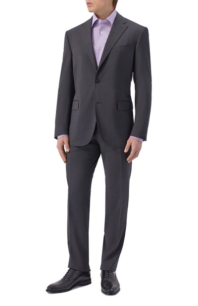 Хлопковая сорочка GIAMPAOLO сиреневого цвета по цене 36850 руб., арт. 908/TS15106, фото 2 Хлопковая сорочка GIAMPAOLO, арт. 908/TS15106, фото 2