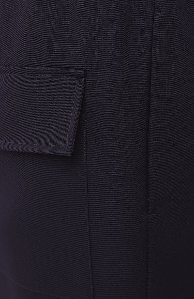 Мужские шерстяные брюки JIL SANDER темно-синего цвета, арт. J21KA0012/J40002 | Фото 6 (Материал сплава: Проставлено; Материал внешний: Шерсть; Длина (брюки, джинсы): Стандартные; Драгоценные камни: Проставлено; Случай: Повседневный; Стили: Кэжуэл)