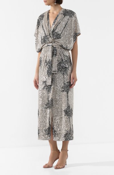 Платье с пайетками IN THE MOOD FOR LOVE серебряного цвета по цене 48200 руб., арт. ANCENS DRESS, фото 3 Платье с пайетками IN THE MOOD FOR LOVE, арт. ANCENS DRESS, фото 3