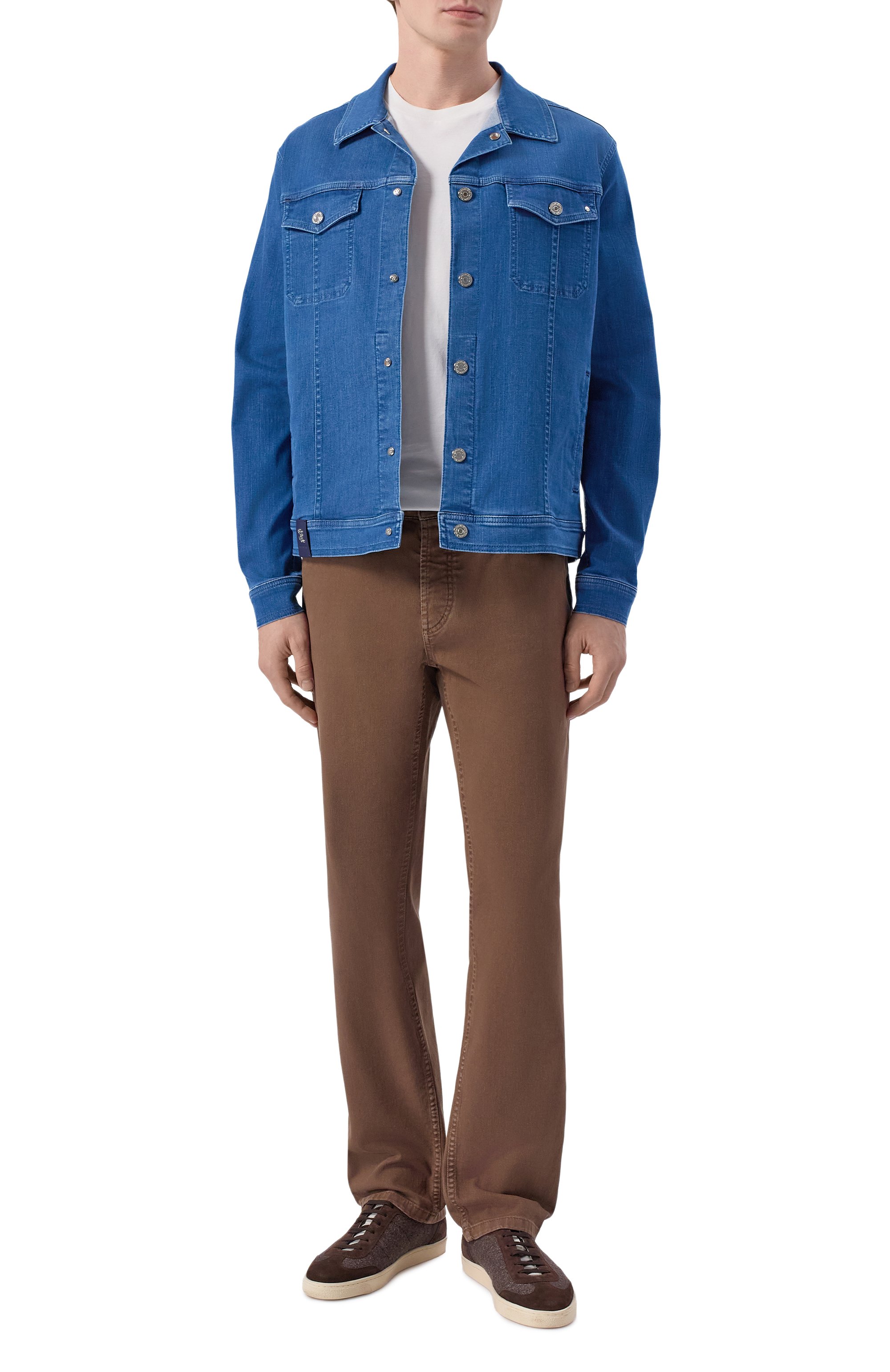 Джинсовая куртка STEFANO RICCI синего цвета по цене 275000 руб., арт. MFJ6203310/TR138L, фото 2 Джинсовая куртка STEFANO RICCI, арт. MFJ6203310/TR138L, фото 2