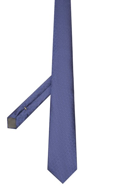 Шелковый галстук CANALI темно-синего цвета по цене 9525 руб., арт. 18/HJ02291, фото 2 Шелковый галстук CANALI, арт. 18/HJ02291, фото 2