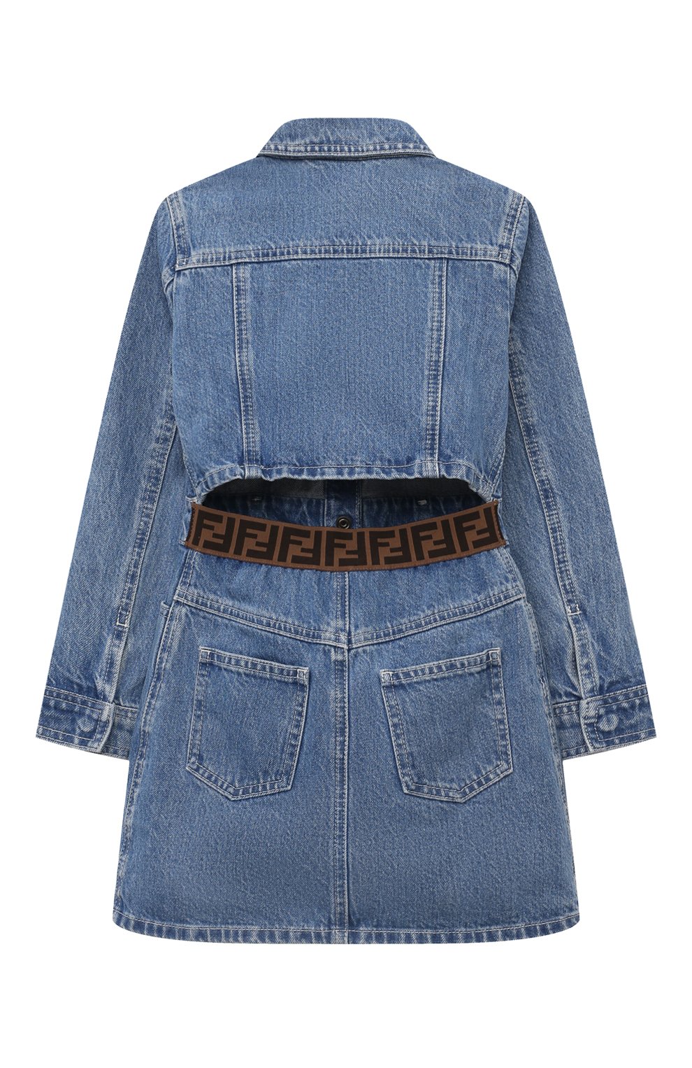 Джинсовое платье-рубашка FENDI, арт. JFB641/AMHX/8-12+, фото 2