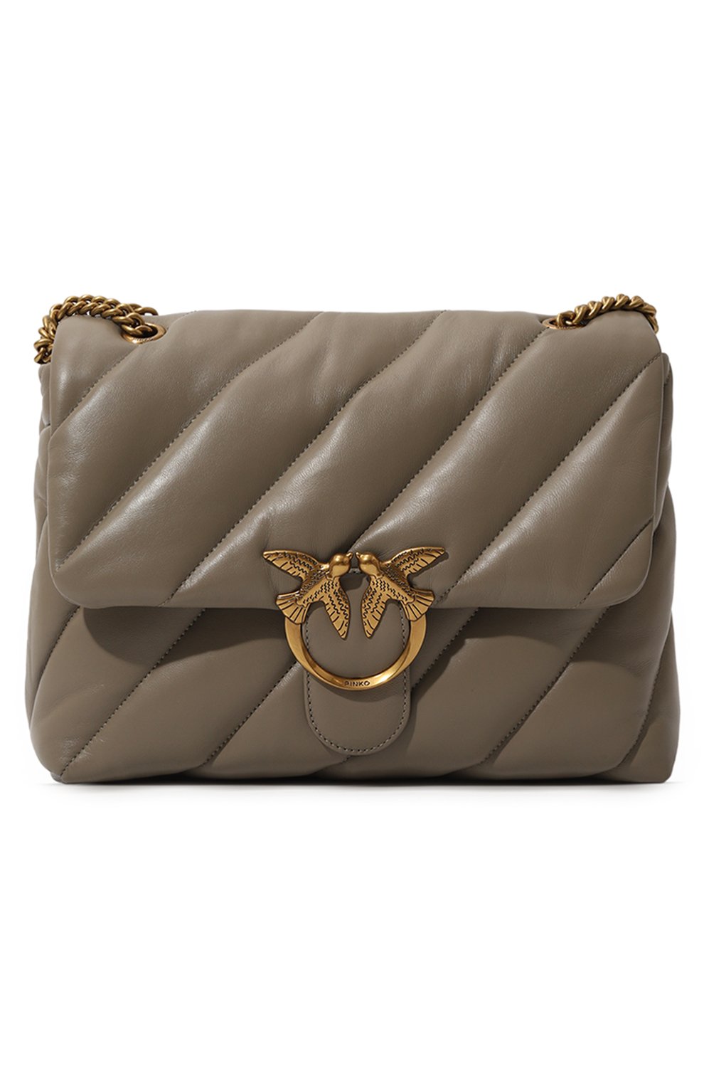 Сумка love puff PINKO хаки цвета по цене 56300 руб., арт. 100037/A0F2, фото 1 Сумка love puff PINKO, арт. 100037/A0F2, фото 1