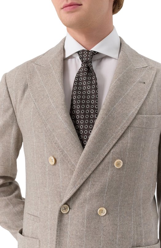 Шерстяной костюм Brunello Cucinelli MY453LDBH Бежевый  MY453LDBH Фото 8