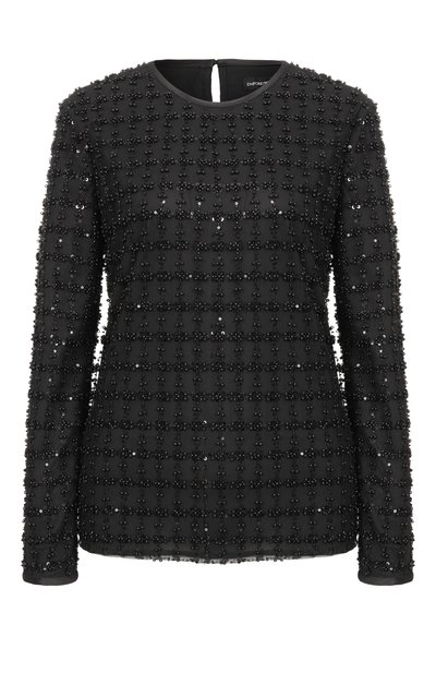 Женский топ с отделкой бисером EMPORIO ARMANI, арт. EW004098/AF20540