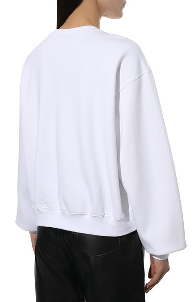 Хлопковый свитшот ALEXANDERWANG.T белого цвета по цене 26200 руб., арт. 4CC3211285, фото 4 Хлопковый свитшот ALEXANDERWANG.T, арт. 4CC3211285, фото 4