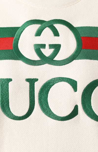 Хлопковый свитшот GUCCI бежевого цвета по цене 79950 руб., арт. 469250/XJCCG, фото 5 Хлопковый свитшот GUCCI, арт. 469250/XJCCG, фото 5