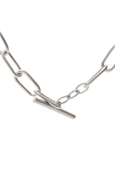Колье MM6 серебряного цвета по цене 48200 руб., арт. SM7UU0061 P6615, фото 4 Колье MM6, арт. SM7UU0061 P6615, фото 4