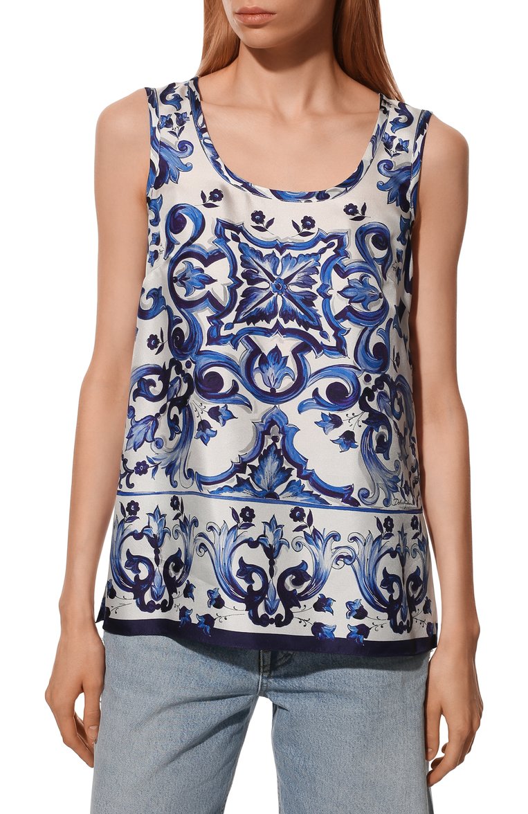 Шелковый топ DOLCE & GABBANA, арт. F72Y3T/HI1B9, фото 3