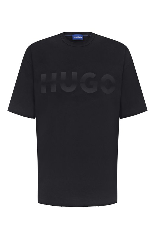 Хлопковая футболка HUGO Blue 50548341 Серый 50548341