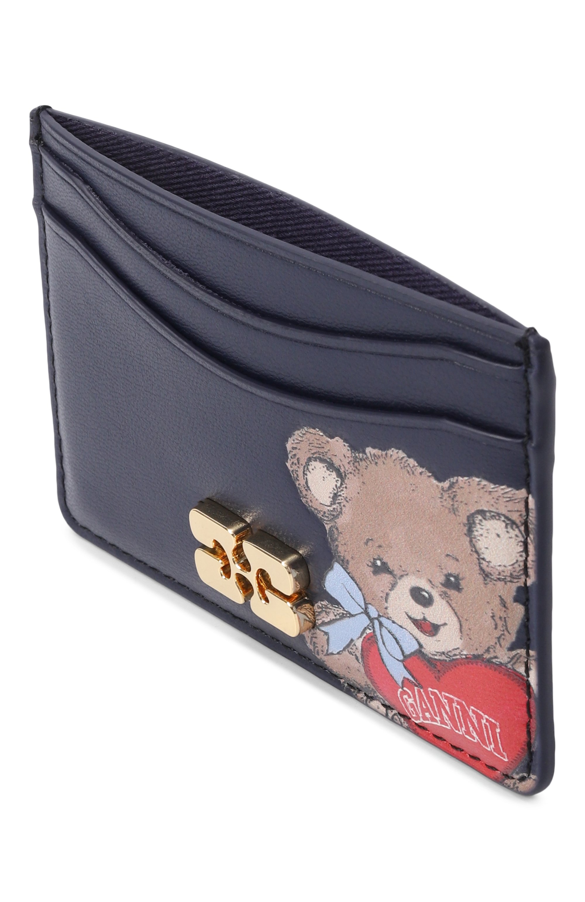 Кожаный футляр для кредитных карт GANNI, арт. B3010126, фото 3