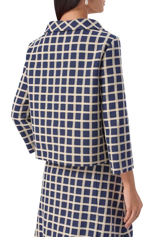 Жакет из шерсти и хлопка Valentino 7B3CE3Y09G2 Синий  7B3CE3Y09G2 Фото 4