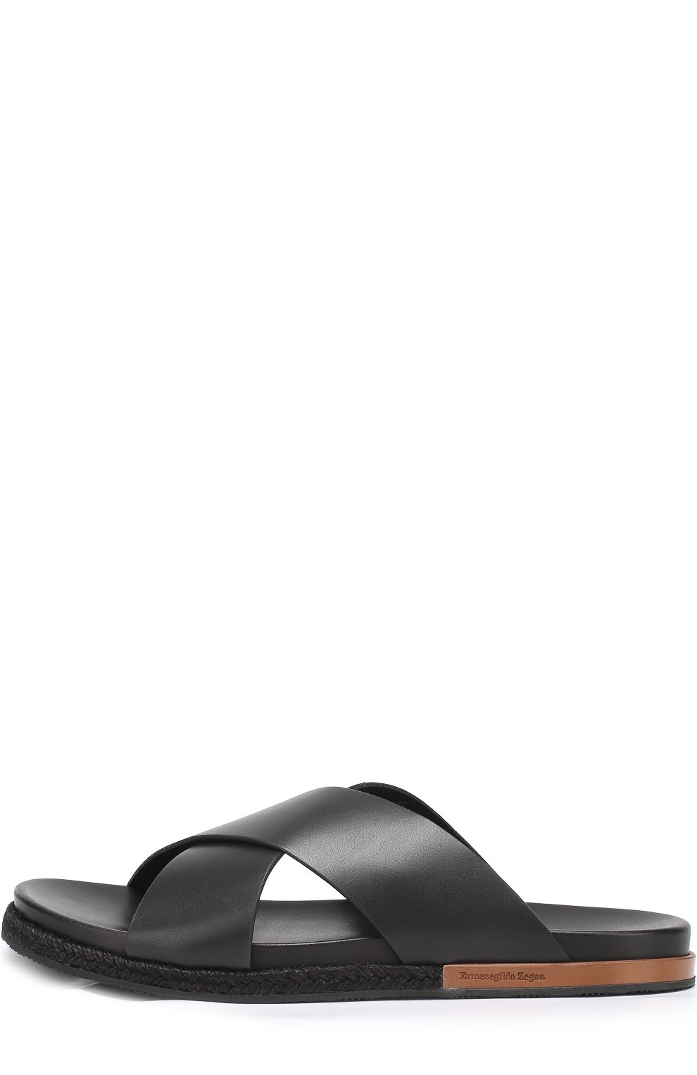 Кожаные шлепанцы с широкими ремешками ZEGNA, арт. A2781XCAL, фото 2