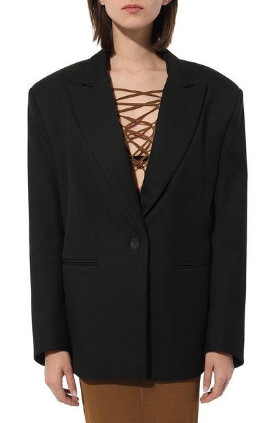 Жакет из шерсти и вискозы BORNE BOURGEOIS черного цвета по цене 65500 руб., арт. SW-JK-BO-1007, фото 3 Жакет из шерсти и вискозы BORNE BOURGEOIS, арт. SW-JK-BO-1007, фото 3