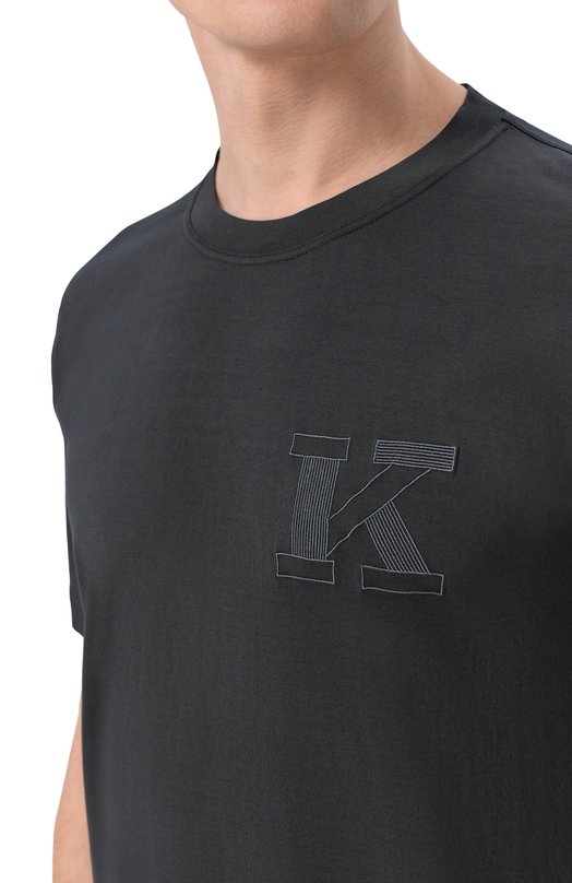 Хлопковая футболка Kiton UMK0827 Чёрный  UMK0827 Фото 5