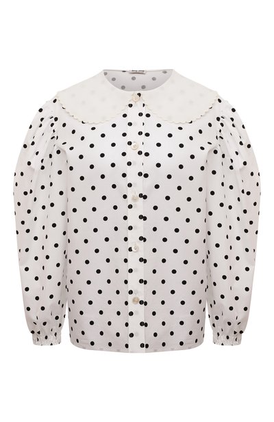 Хлопковая блузка MIU MIU, арт. MK1581-1FBR-F0964, фото 1