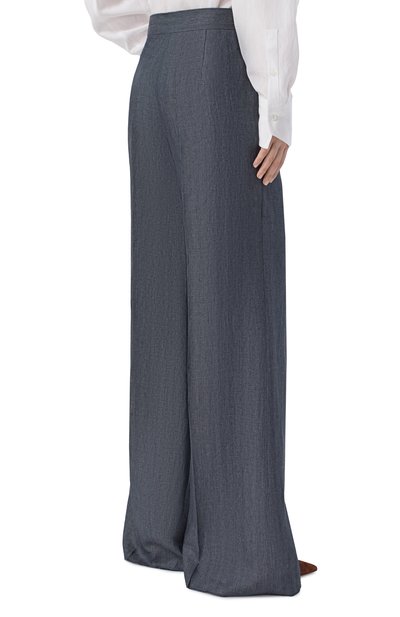 Льняные брюки MAX MARA серого цвета по цене 57200 руб., арт. MXMDESERT0, фото 4 Льняные брюки MAX MARA, арт. MXMDESERT0, фото 4