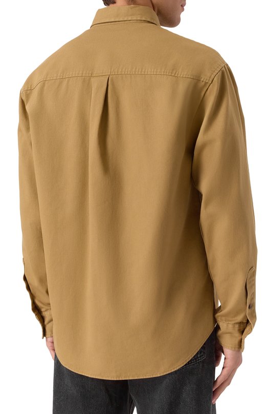 Хлопковая рубашка Dsquared2 S74DM0952/D35264 Бежевый  S74DM0952/D35264 Фото 4