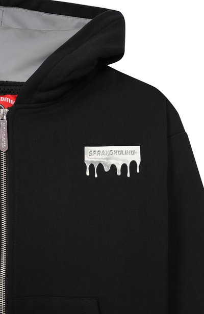Хлопковая толстовка SPRAYGROUND, арт. SPY1576GBLK/SILVER DRIP SM00TH PERFECT FULL-ZIP H0, фото 3