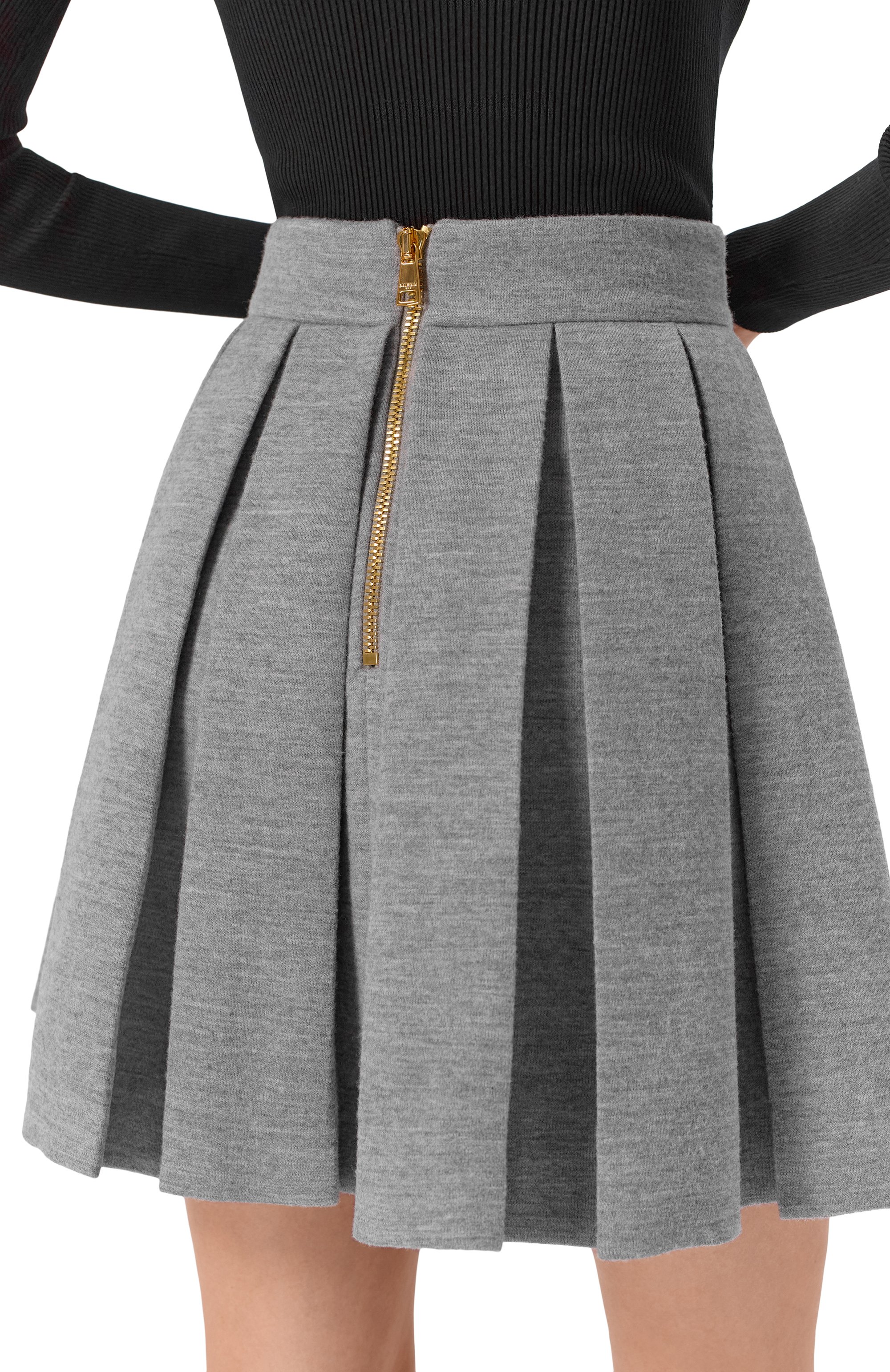 Юбка из шерсти и хлопка BALMAIN, арт. FF0LBB09/JL17, фото 5